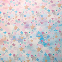 Бумага упаковочная глянцевая "Звездочки", 70 х 100 см