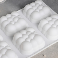 Форма для муссовых десертов и выпечки Доляна «Облачко», 30×18,8 см, 6 ячеек, цвет белый