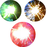 Бенгальские огни  "Цветное пламя" 25 см, 9 штук (зеленый, синий, красный)