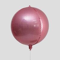 Шар фольгированный 24", сфера, цвет розовый, голография