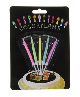 Набор свечей для торта "Цветное пламя"