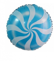 Фольгированный шар Леденец, голубой 18"