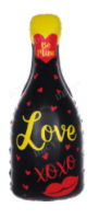 Фольгированный шар  "Бутылка шампанского", черная, 33"/88 см