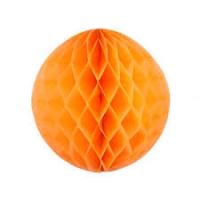 Бумажные шары соты оранжевый цвет 20 см