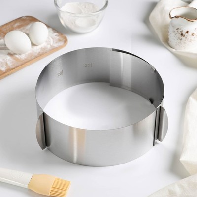 Форма разъёмная для выпечки кексов и тортов с регулировкой размера Доляна, 16-30 см