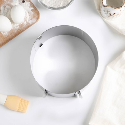 Форма разъёмная для выпечки кексов и тортов с регулировкой размера Доляна, 16-30 см