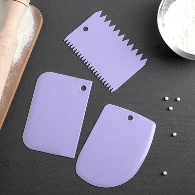 Набор шпателей кондитерских, 12×8 см, 3 предмета, цвет МИКС