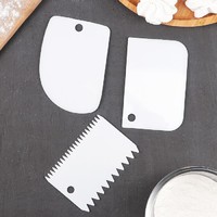 Набор шпателей кондитерских, 12×8 см, 3 предмета, цвет МИКС