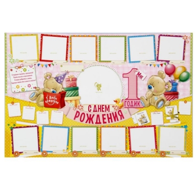 Плакат "Мне 1 годик" (стенгазета)