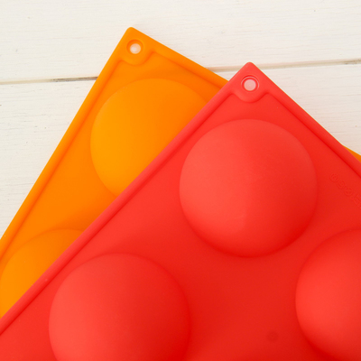 Форма для выпечки Доляна «Полусфера», 27×18 см, 6 ячеек (d=6,5 см)