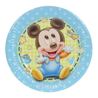Тарелки бумажные "Малыш Микки" 20 см (набор 8 шт) / Baby Mickey