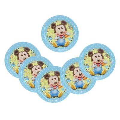 Тарелки бумажные "Малыш Микки" 20 см (набор 8 шт) / Baby Mickey