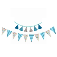 Набор гирлянд для оформления (флажки+кисточки), длинна 2 метра