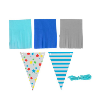 Набор гирлянд для оформления (флажки+кисточки), длинна 2 метра