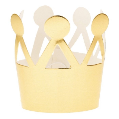 Набор из золотого картона "Корона + топпер"