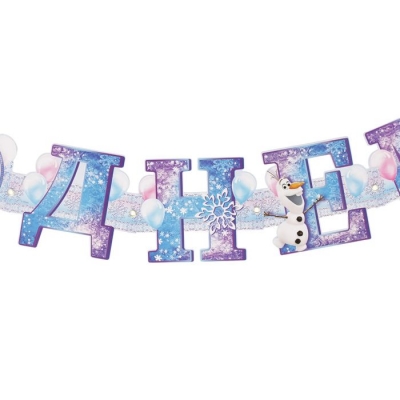 Гирлянда на люверсах "С Днем Рождения!", Холодное Сердце