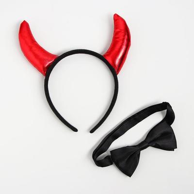 Карнавальный костюм чертика "Повелительница Ада" рожки, бабочка