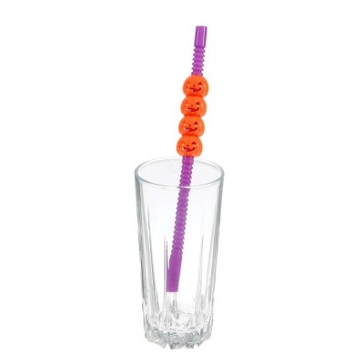 Трубочка для коктейля "Тыковки", (набор 5 штук)