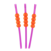 Трубочка для коктейля "Тыковки", (набор 5 штук)