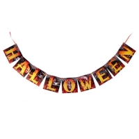 Гирлянда на ленте "Halloween", огненная, длина 150 см