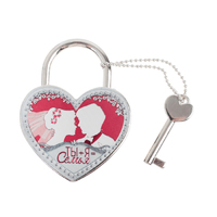 Свадебный замок фольгированный с ключом «Ты + Я = СЕМЬЯ», 4,5 х 6 х 0,8 см