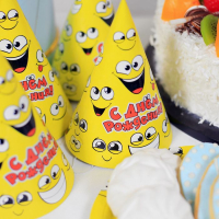 Набор бумажной посуды "С Днём Рождения", смайлики