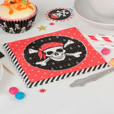 Cалфетки "Пират" 25*25см (набор 20шт)