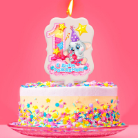 Свеча в торт цифра 1 "С днем рождения"