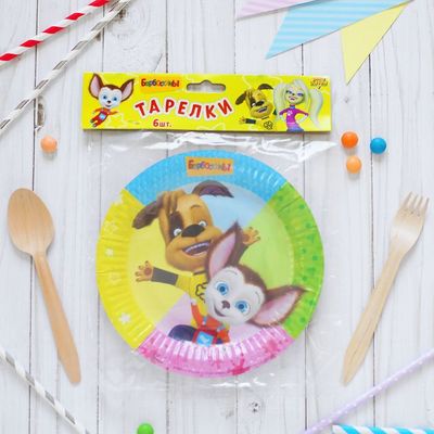 Тарелка бумажная «Барбоскины», 17 см, набор 6 шт.