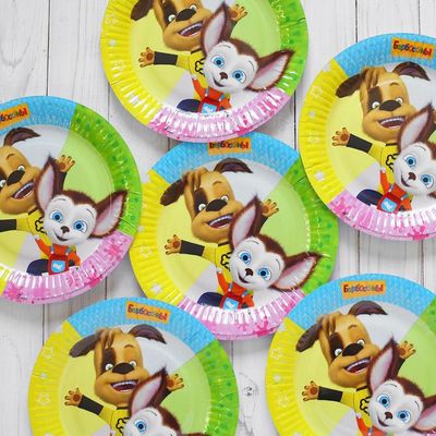 Тарелка бумажная «Барбоскины», 17 см, набор 6 шт.