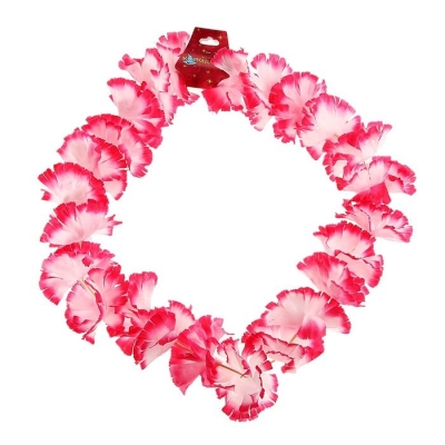 Гавайское ожерелье "Цветочки ", цвет розовый