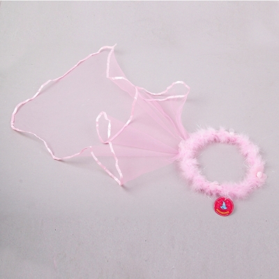 Венок меховой "Влюбленность" с вуалью