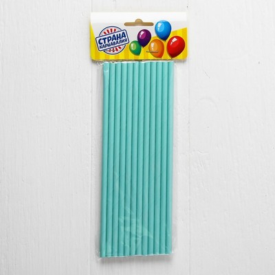 Трубочки для коктейля, набор 12 шт., цвет нефритовый