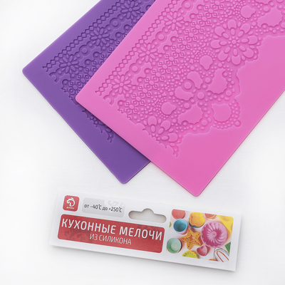 Коврик для айсинга Доляна «Лэйс», 38,5×11 см, цвет МИКС