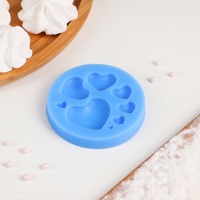 Молд силиконовый «Сердца», 7,5×7,5 см