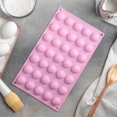 Форма для выпечки Доляна «Шарики», 30×17,5 см, 35 ячеек (d=2,5), цвет МИКС