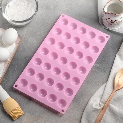 Форма для выпечки Доляна «Шарики», 30×17,5 см, 35 ячеек (d=2,5), цвет МИКС