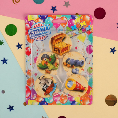 Набор свечей в торт "Пиратский" 5шт