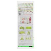 Лента тассел, набор 5 шт., цвет зелёный