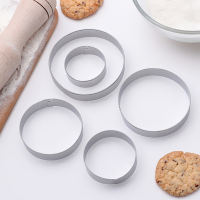 Набор форм для вырезания печенья Доляна «Круг», 5 шт, 5×5×1,5 см