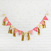 Гирлянда с тишью "Спасибо за дочь", 13,5 х 22 см