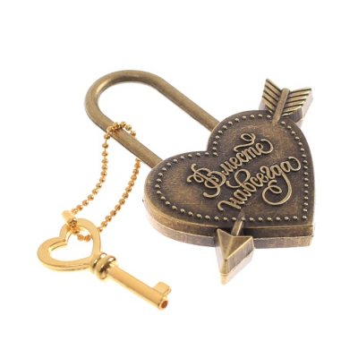 Замок резной «Вместе навсегда» сердце, 4,5 х 8 см