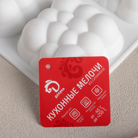 Форма для муссовых десертов и выпечки Доляна «Облачко», 30×18,8 см, 6 ячеек, цвет белый