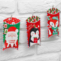 Гирлянда «Новогодние посылки», на прищепках, конвертики, 150 см