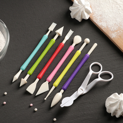 Набор для моделирования кондитерских украшений Доляна, 6 шт, щипцы для переноски украшений, цвет и форма МИКС