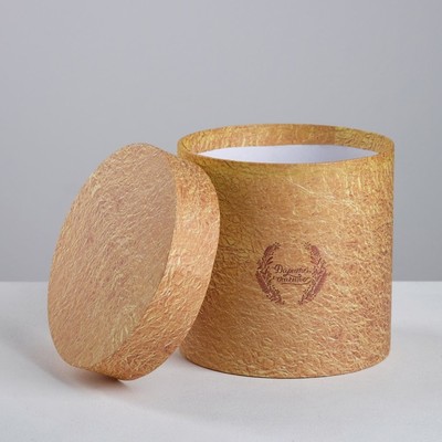 Подарочная коробка круглая «Мрамор», 15 × 15 см