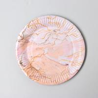 Тарелка бумажная «Мрамор», 18 см
