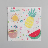 Салфетки бумажные «Я люблю лето», 33×33 см, набор 20 шт.