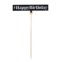 Топперы Ассорти «С ДР», чёрные, МИКС