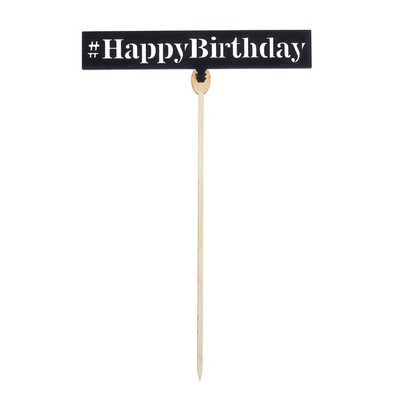 Топперы Ассорти «С ДР», чёрные, МИКС